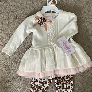 Bonnie Baby Girls sweater & leggings set